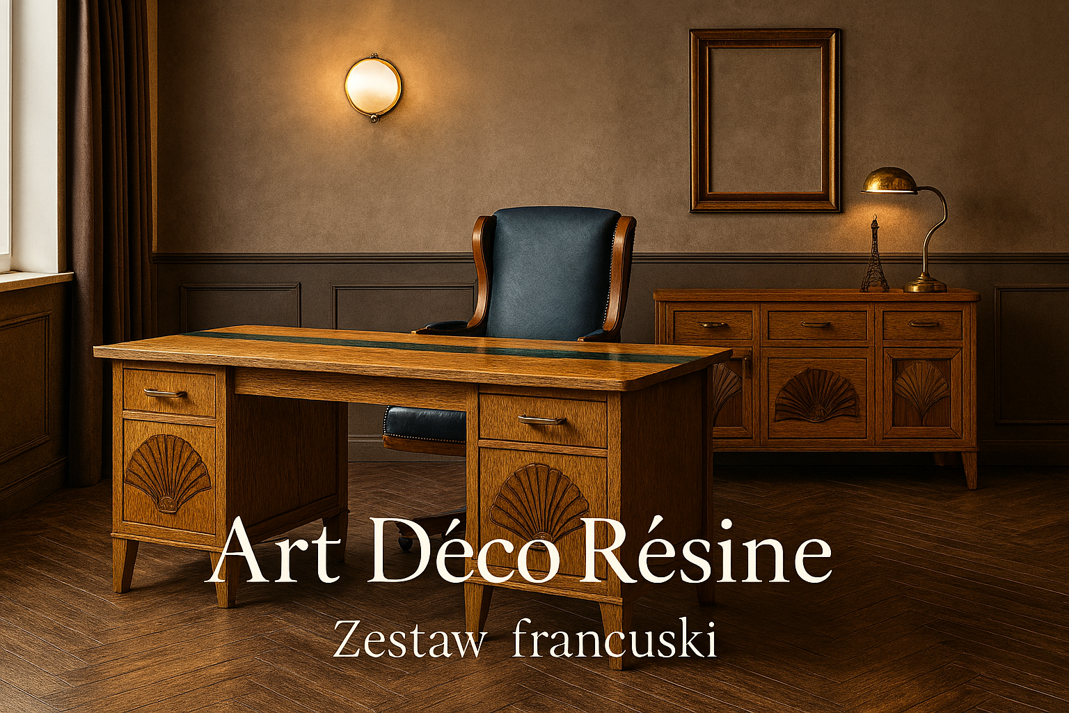 Zestaw biurowy — styl francuski