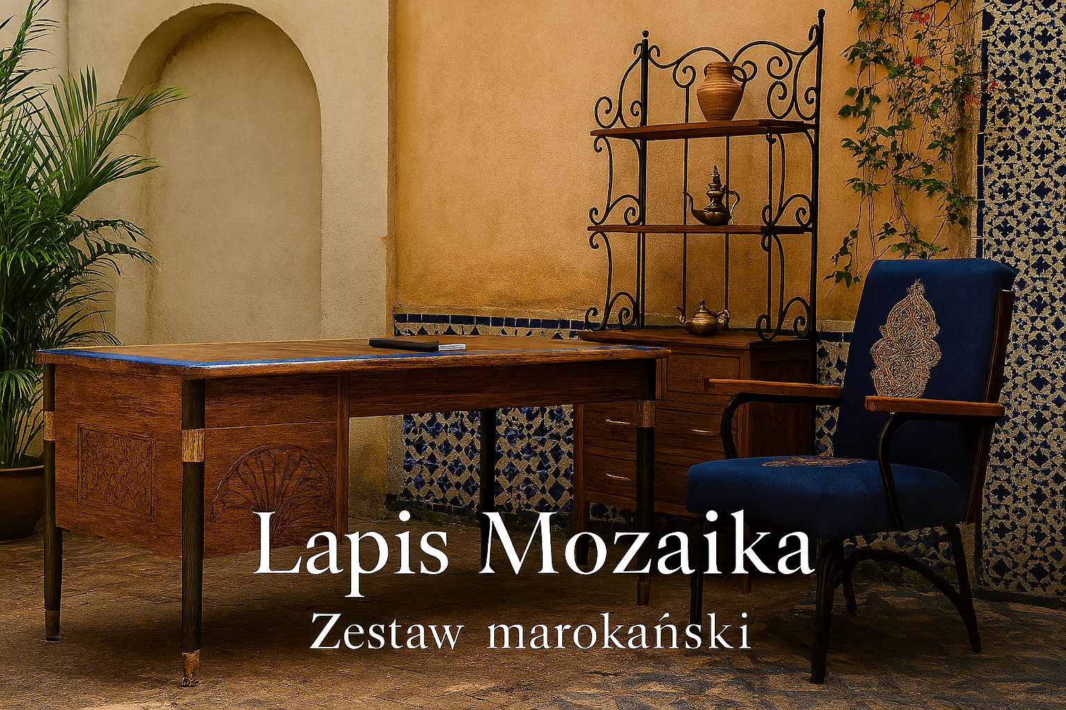 Zestaw biurowy — styl marokański